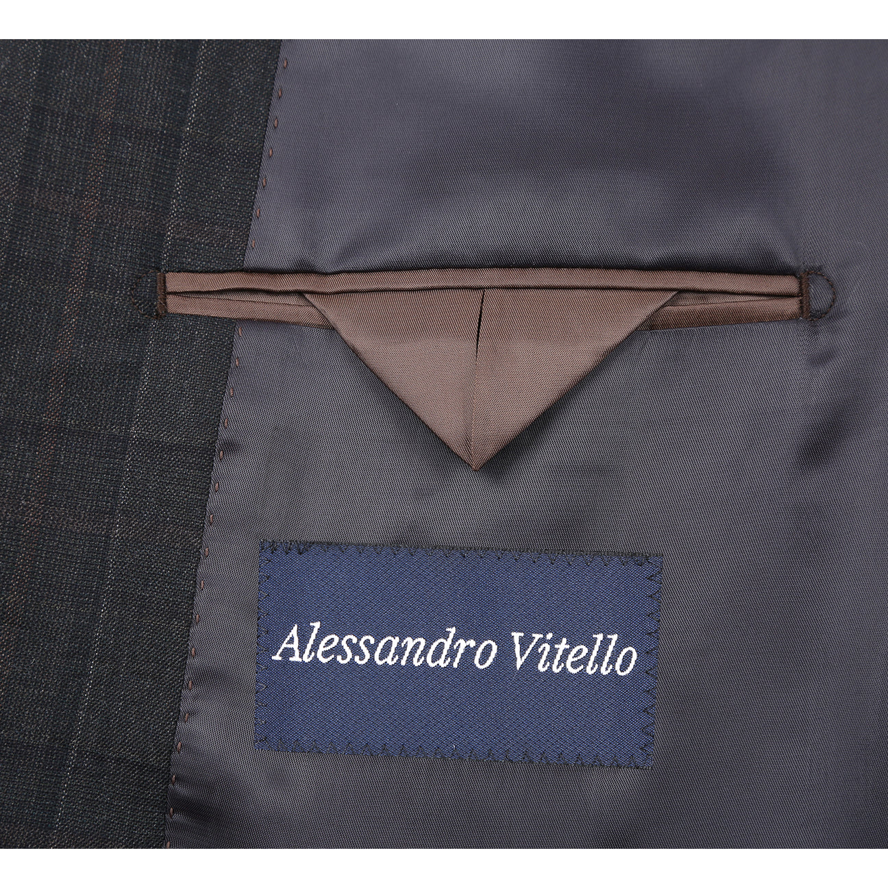 A mannequin showcases the Alessandro Vitello ALESSANDRO VITELLO Classic Fit Wool Black Suit 566-9 paired with a white dress shirt and red patterned tie against a plain white background.