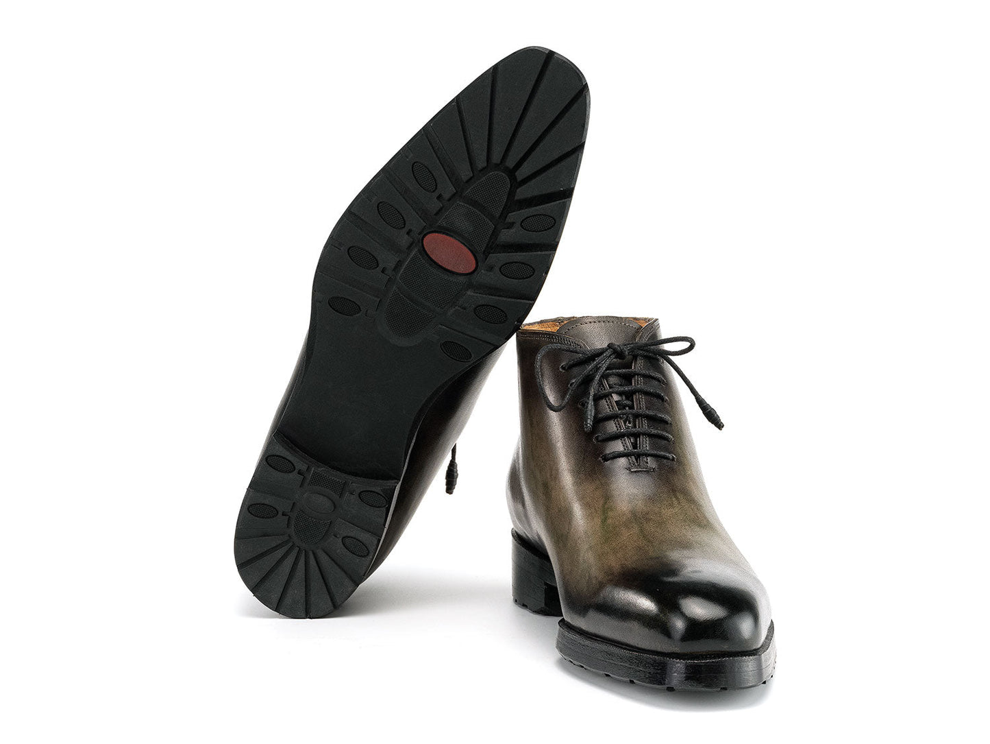 The Paul Parkman Men's Green Patina Ankle Boots (791GRN57) feature a hand-painted finish, superior craftsmanship, and timeless style—elevating your look with this made-to-order footwear by Paul Parkman.