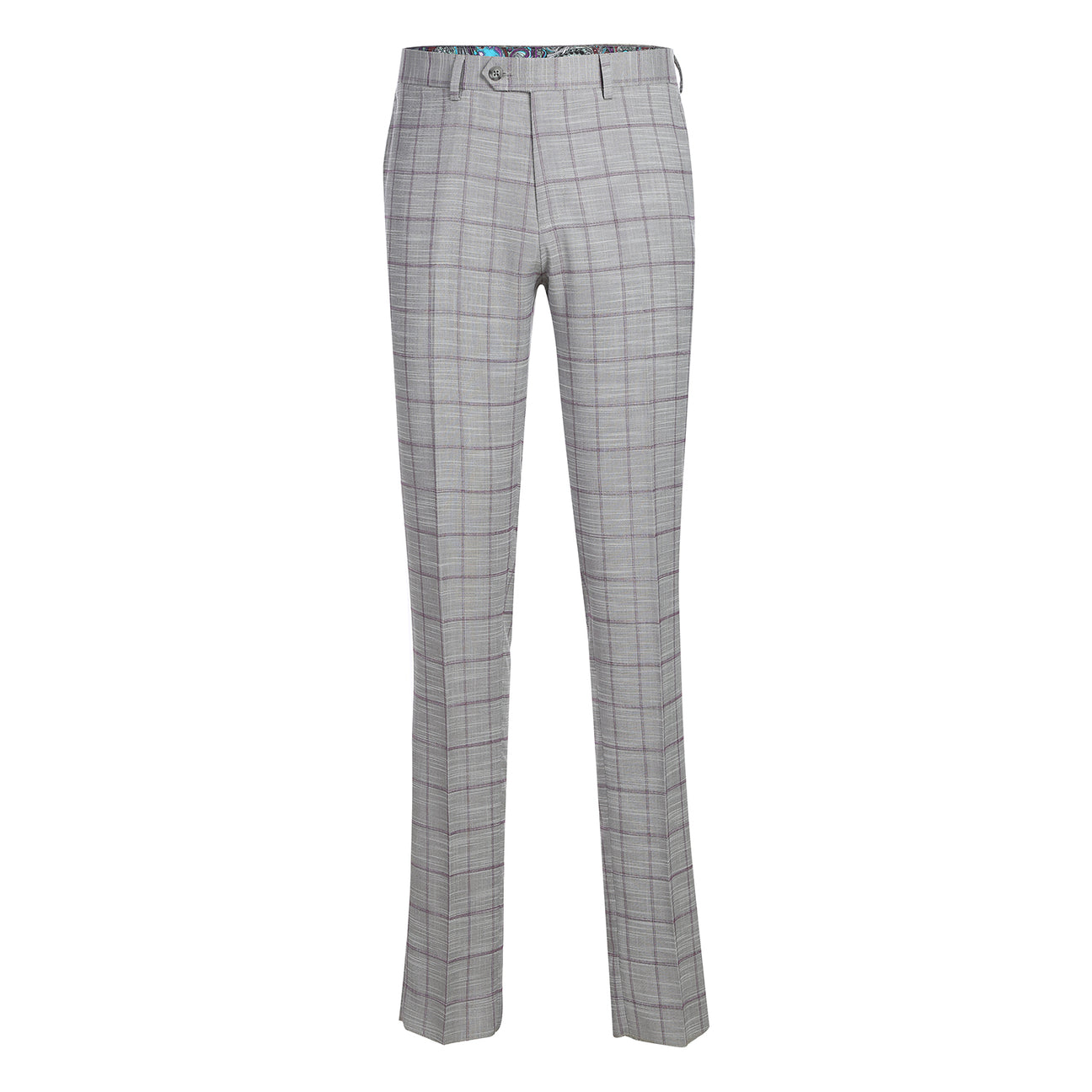 The ENGLISH LAUNDRY White Check Suit 12-60-092EL by English Laundry features a modern slim fit with notch lapels, two buttons, front pockets, and a patterned lining for a sharp, stylish look.
