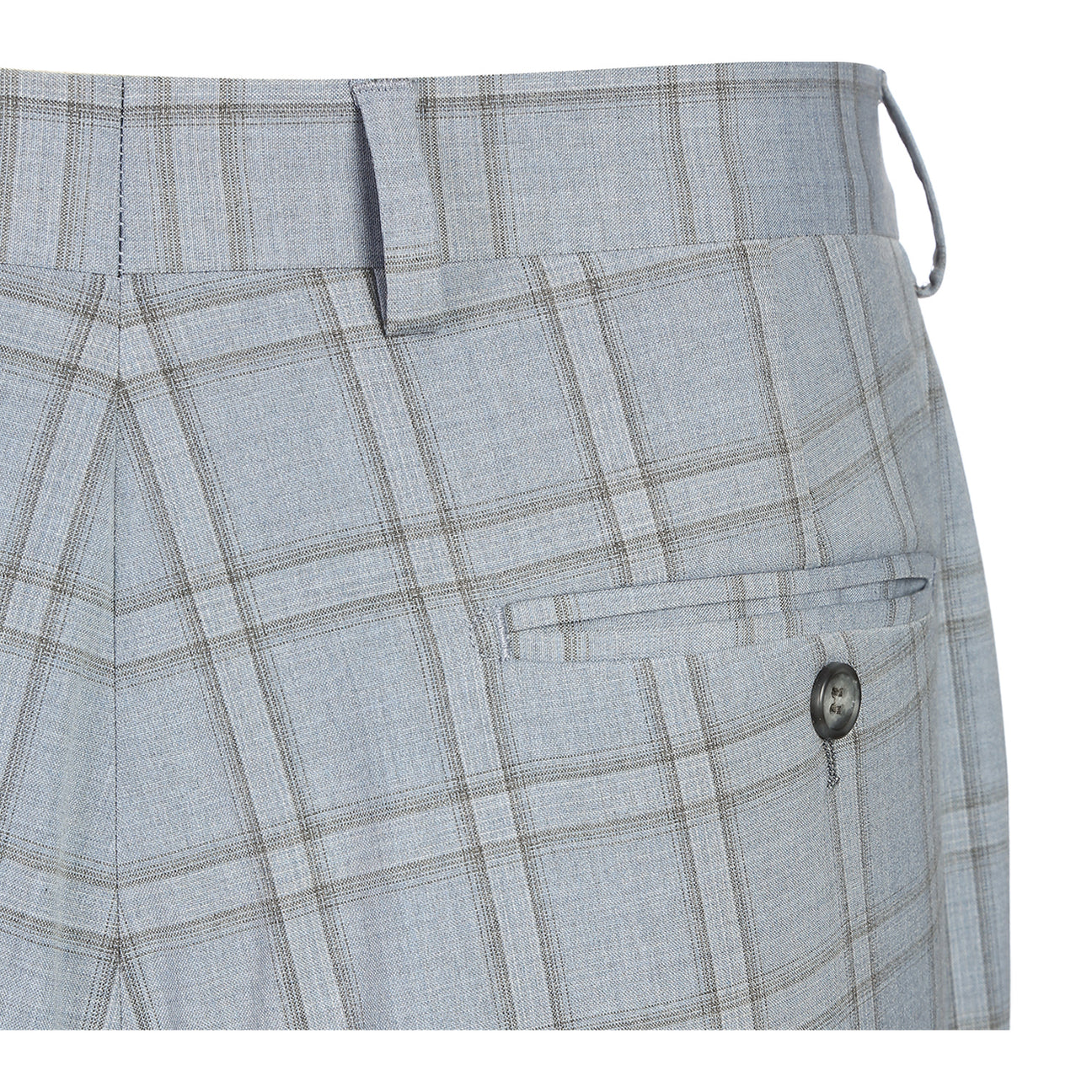 The Renoir Alessandro Vitello Blue 293-40 slim fit suit jacket, paired with a white shirt and red patterned tie, is elegantly displayed on a mannequin.