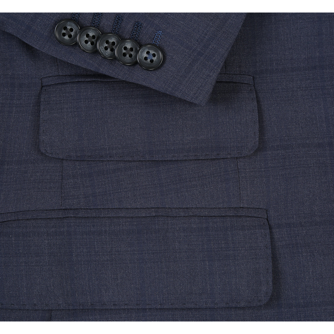 The ENGLISH LAUNDRY Grey Blue Check Suit 12-52-095EL by English Laundry is styled over a white dress shirt and a patterned blue tie, displayed on a headless mannequin.