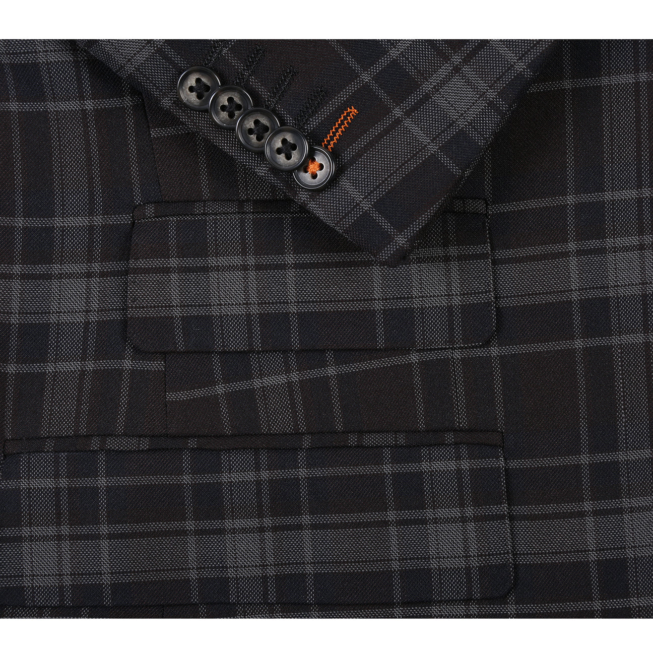 The ENGLISH LAUNDRY Burgundy Check Suit 22-62-555EL by English Laundry is shown on a mannequin, matched with a white dress shirt and a red patterned tie.