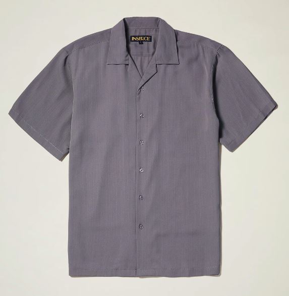 The Inserch 2pc Set features a white short-sleeve microfiber button-up shirt with a spread collar, laid flat on a light background. Brand: Inserch.