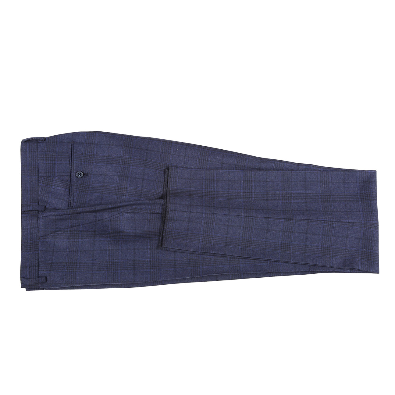 Showcase of Renoir’s Alessandro Vitello New Slim Fit Suit 568-3 in dark blue patterns, with peak lapel jackets, matching flat front pants, fabric/button close-ups, and side vents.