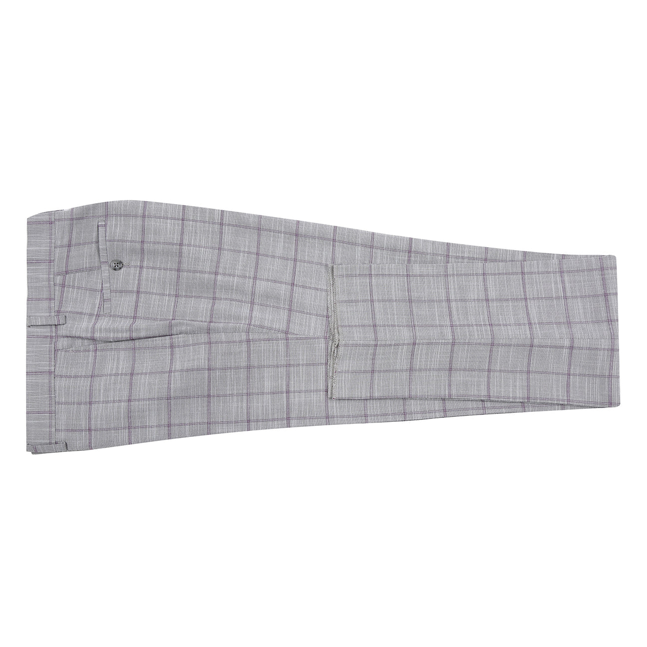 The ENGLISH LAUNDRY White Check Suit 12-60-092EL by English Laundry features a modern slim fit with notch lapels, two buttons, front pockets, and a patterned lining for a sharp, stylish look.