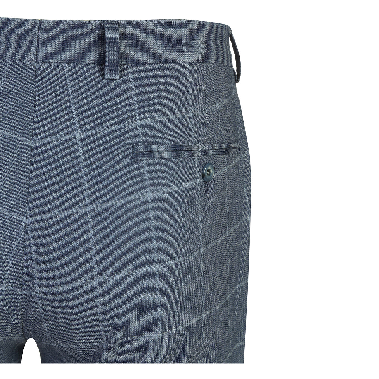 The Renoir Alessandro Vitello Slim Fit Wool Midnight Haze Suit 566-13 features notch lapels and a single-breasted design, paired with a white shirt and orange striped tie, shown on a headless mannequin. Crafted from premium wool blend for comfort and style.