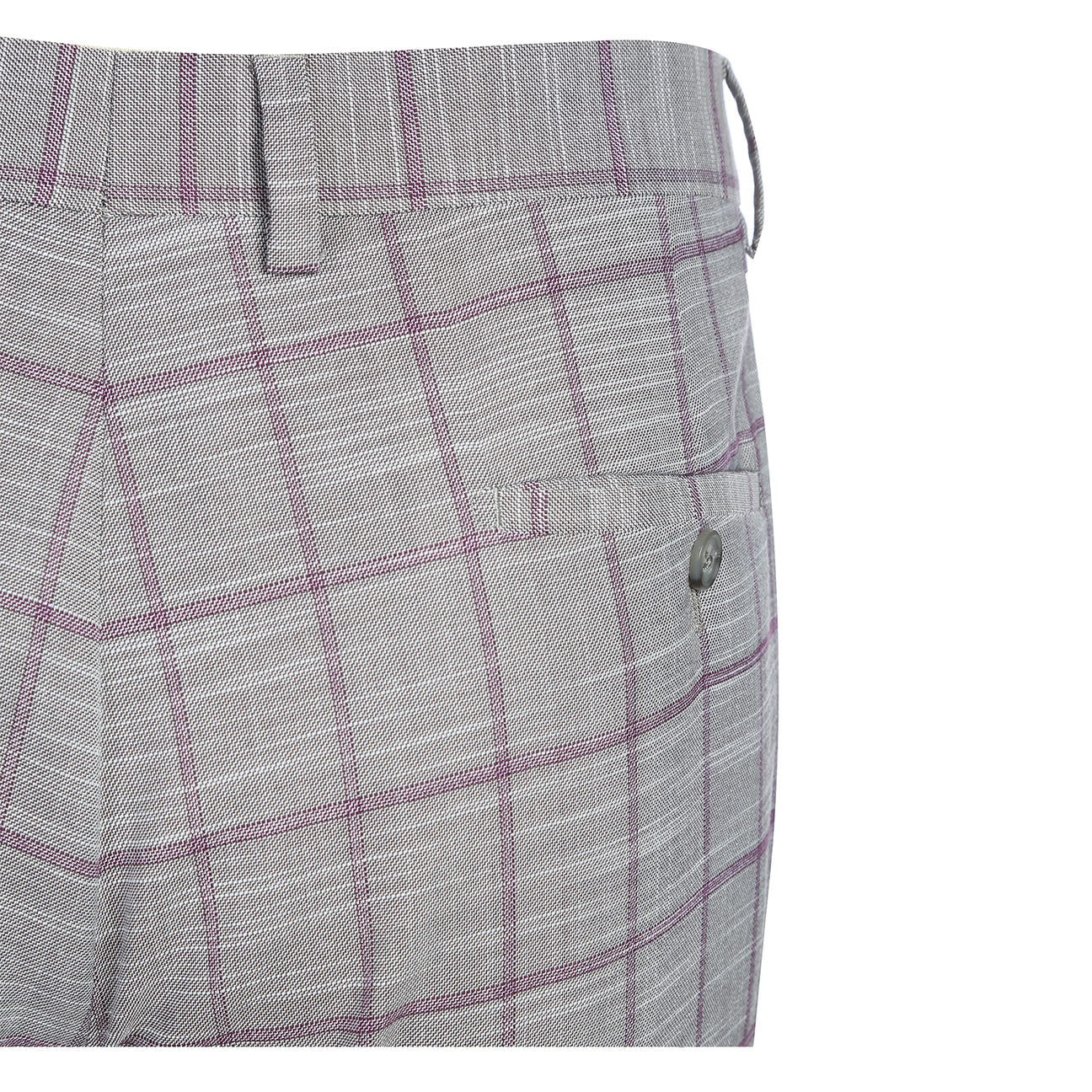 The ENGLISH LAUNDRY White Check Suit 12-60-092EL by English Laundry features a modern slim fit with notch lapels, two buttons, front pockets, and a patterned lining for a sharp, stylish look.