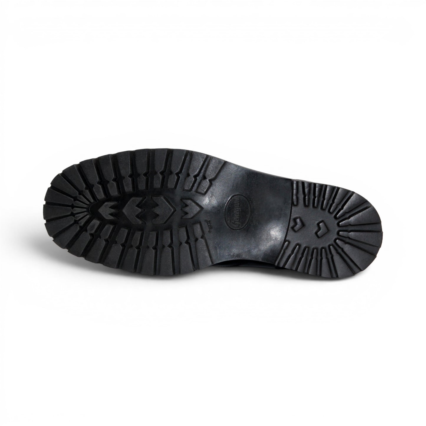 The Fennix Brant Black by Fennix of Italy is an Italian-crafted black patent loafer featuring a textured pattern, thick ridged sole, gold hardware buckle detail, and an orange inner lining, displayed in profile against a white background.