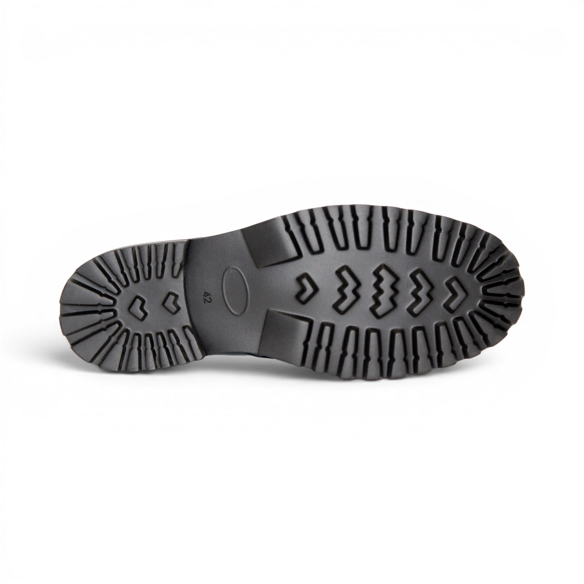 Introducing the Fennix Brant Navy from Fennix of Italy—a sleek navy blue loafer featuring a chunky black sole, vibrant orange inner lining, and a silver buckle accent across the upper strap. Expertly crafted in Italy, this shoe blends contemporary flair with classic elegance.