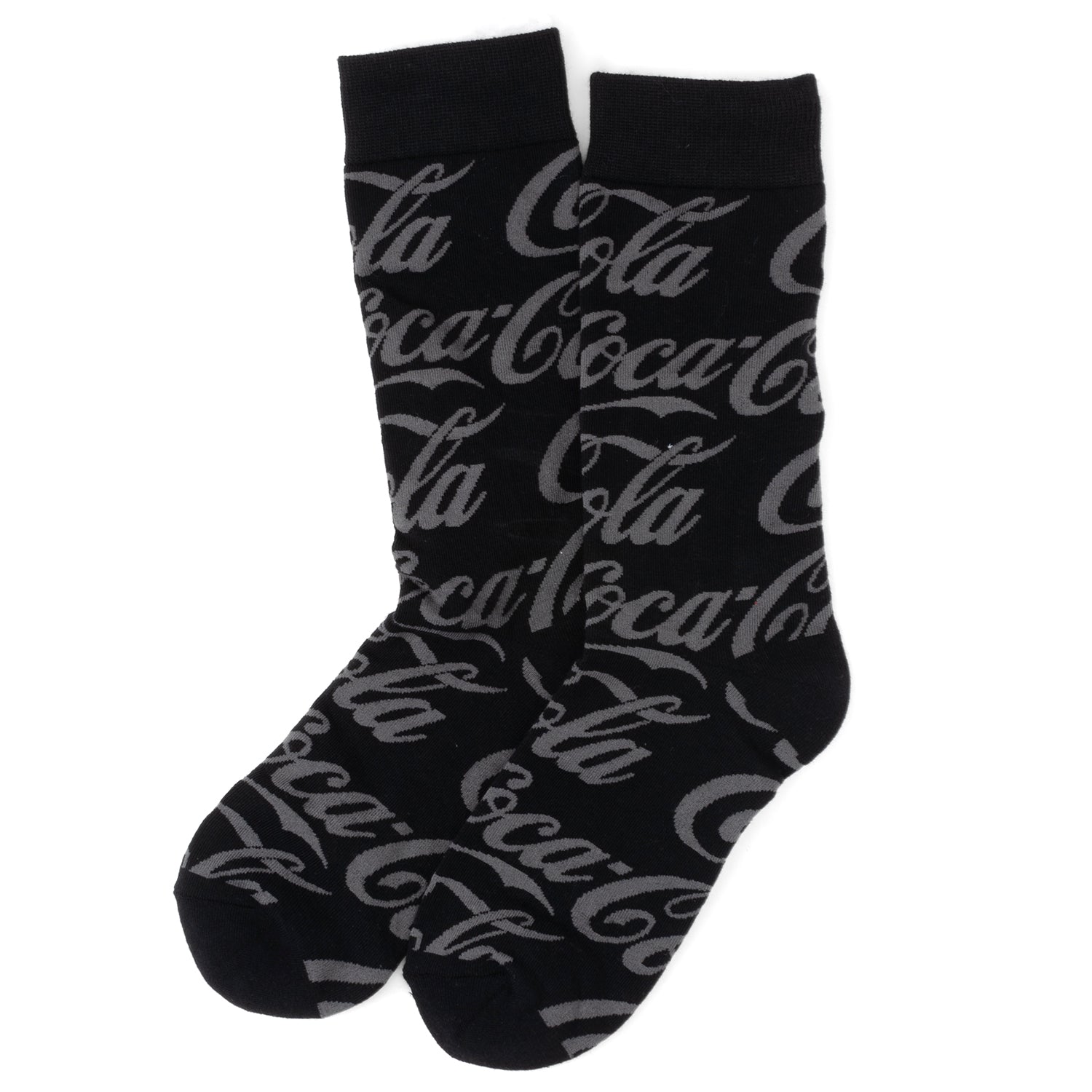 The Coca-Cola 3 Pack Sock Set by Cufflinks.com features three pairs: black with a gray logo, white with Diet Coke branding, and red with the classic Coca-Cola logo.