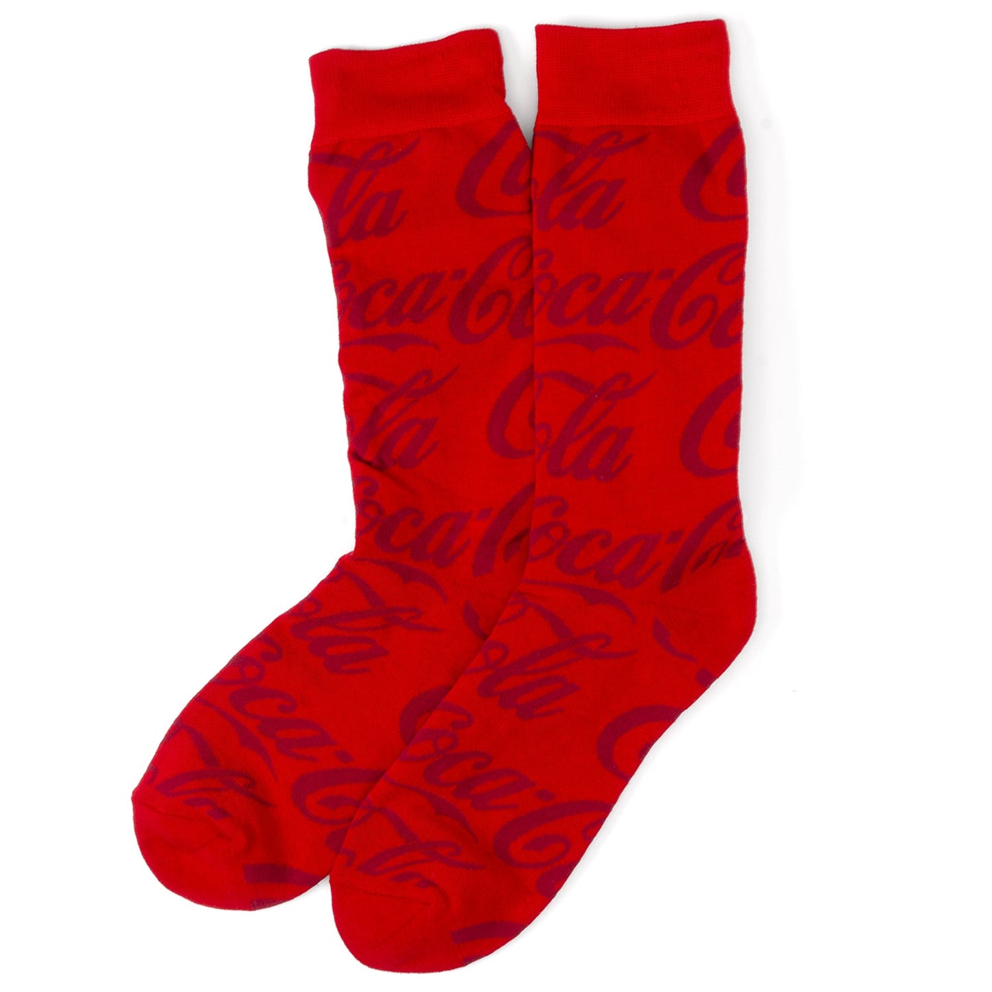The Coca-Cola 3 Pack Sock Set by Cufflinks.com features three pairs: black with a gray logo, white with Diet Coke branding, and red with the classic Coca-Cola logo.