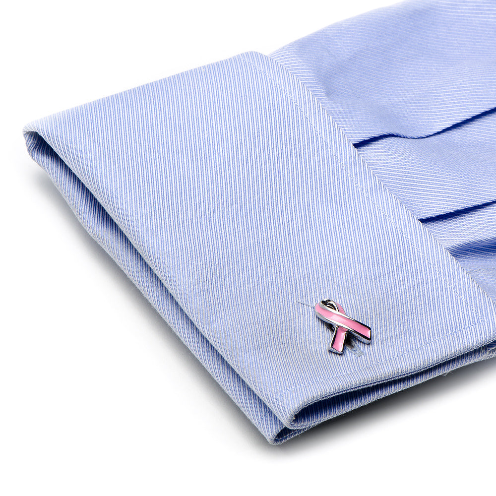 Show your support for Breast Cancer Awareness with Pink Ribbon Breast Cancer Awareness Cufflinks by Cufflinks.com, featuring silver awareness ribbon designs.