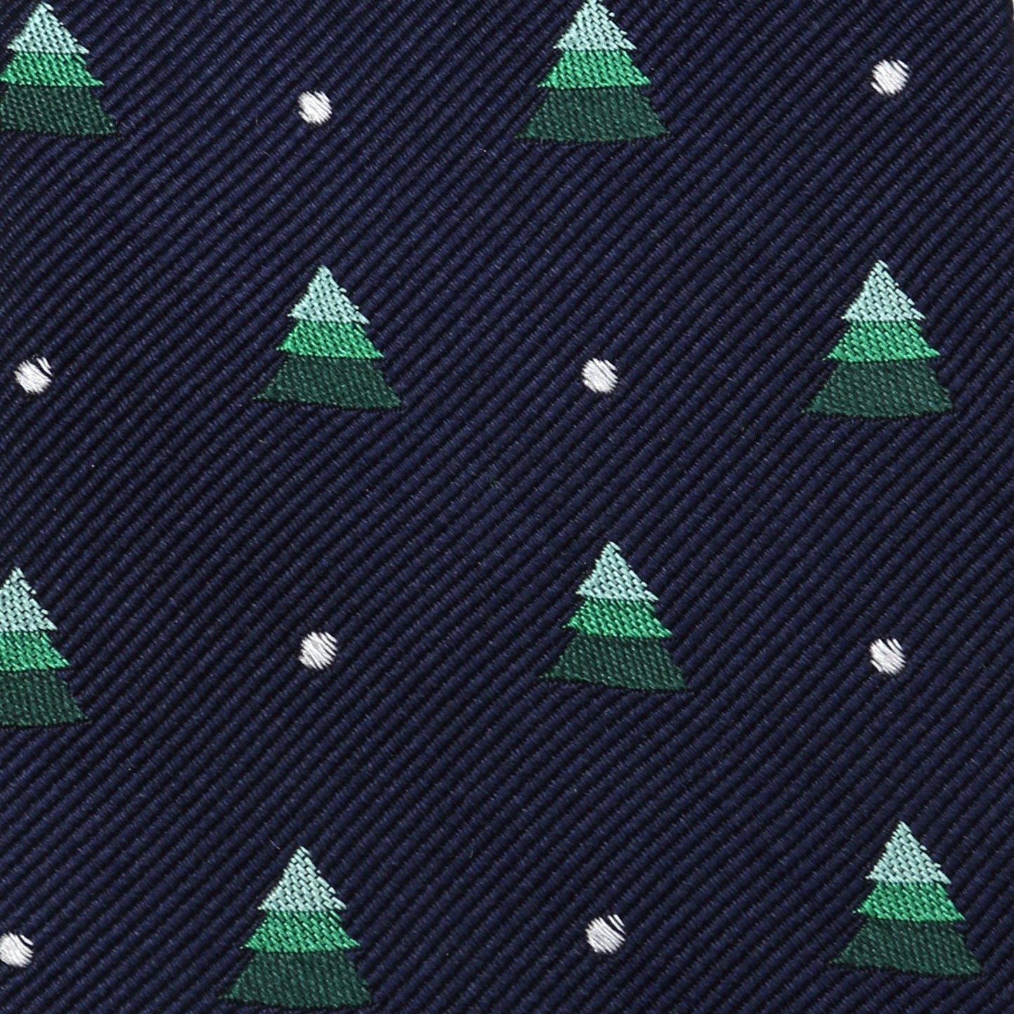 The Holiday Tree Tie and Sock Gift Set by Cufflinks.com includes a navy silk tie and matching socks with green Christmas trees, white dots, and festive red accents—making it a perfect holiday gift.