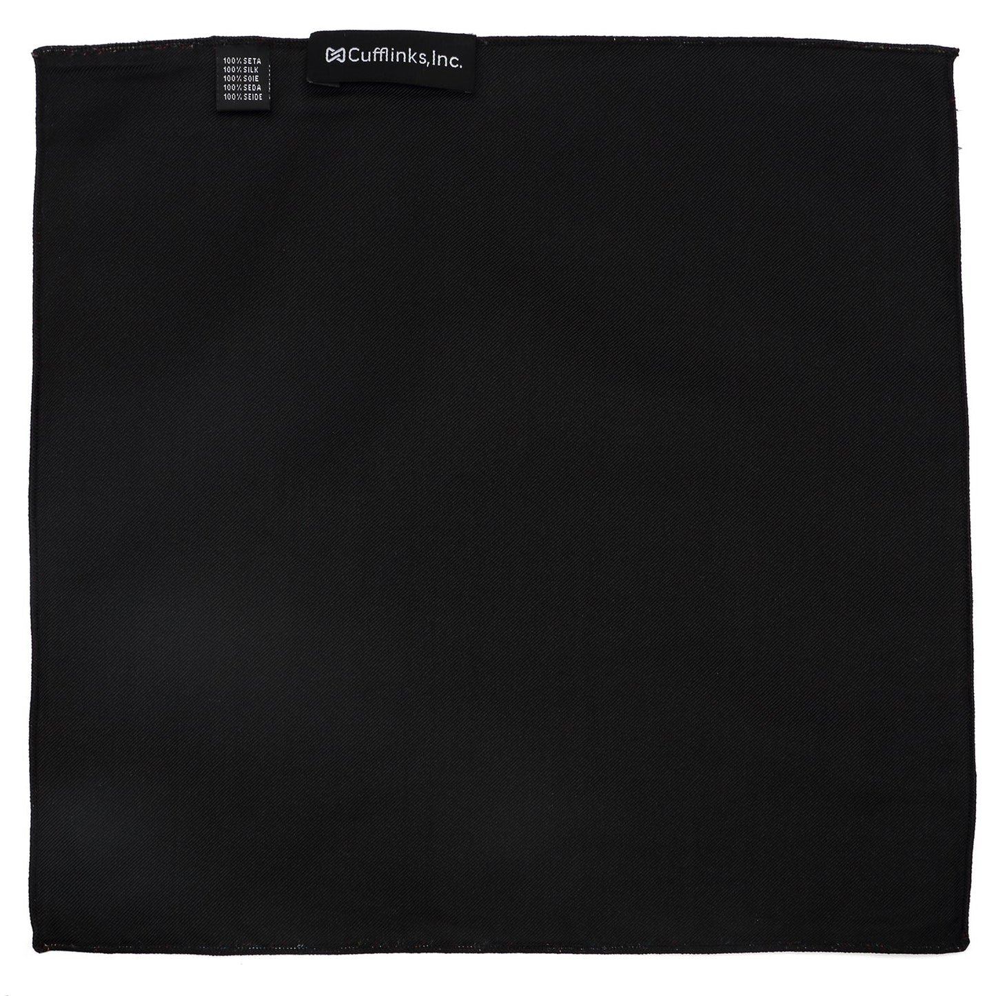 The Sugar Skull Pocket Square by Cufflinks.com features a dark red fabric with white skulls and red roses—perfect as a Day of the Dead or calavera accessory.