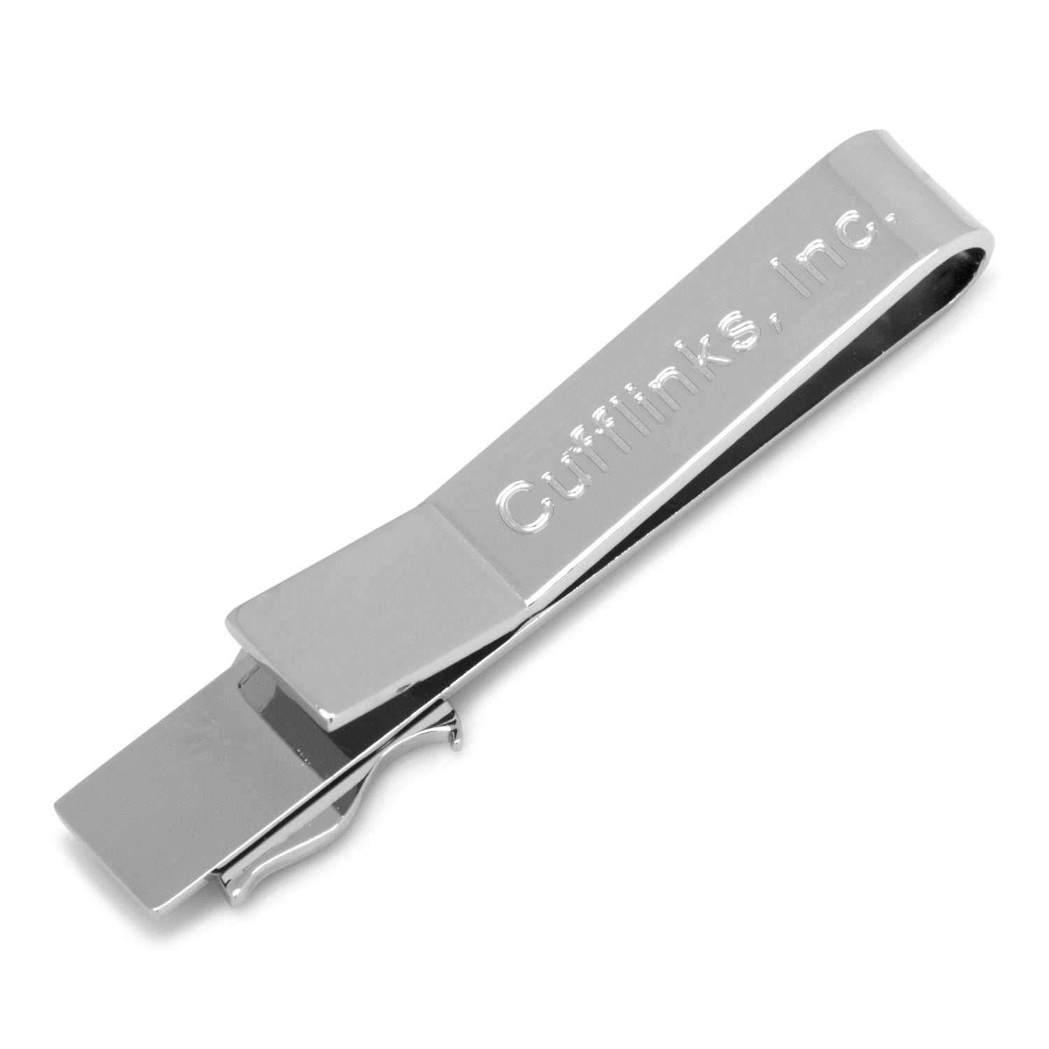 The Waving American Flag Tie Bar by Cufflinks.com features a wavy silver flag design, adding a patriotic touch to any outfit.