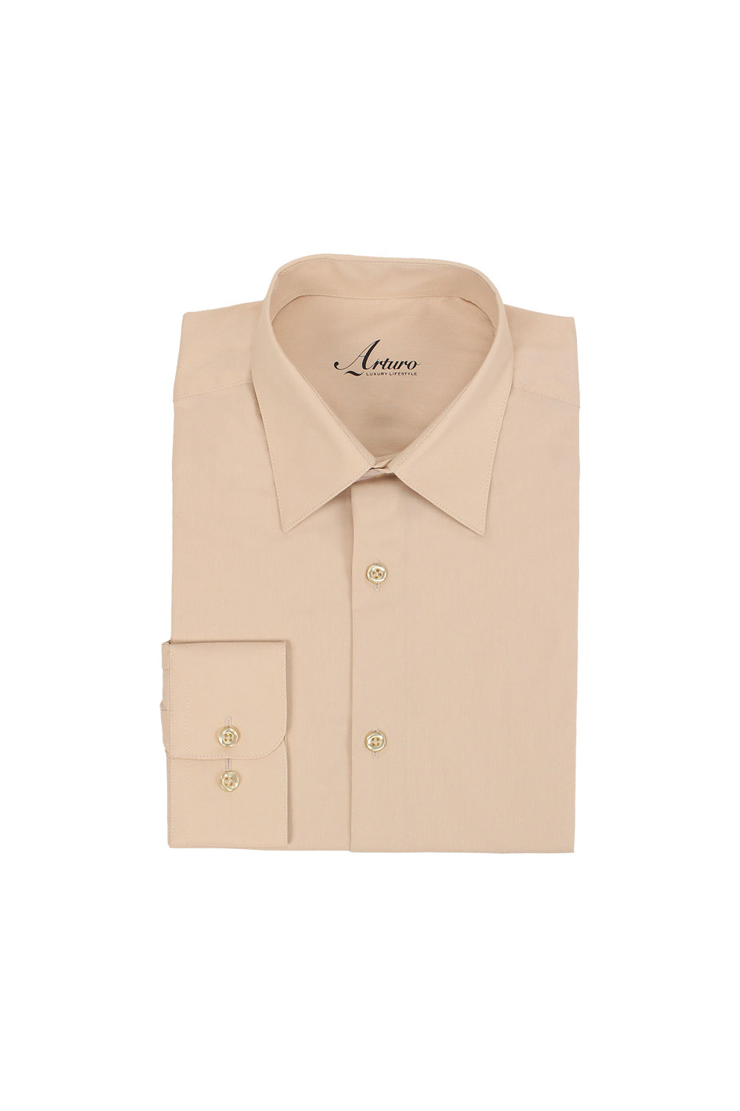 ARTURO Modern Fit Long Sleeve Champagne Dress Shirt (4X to 6X)