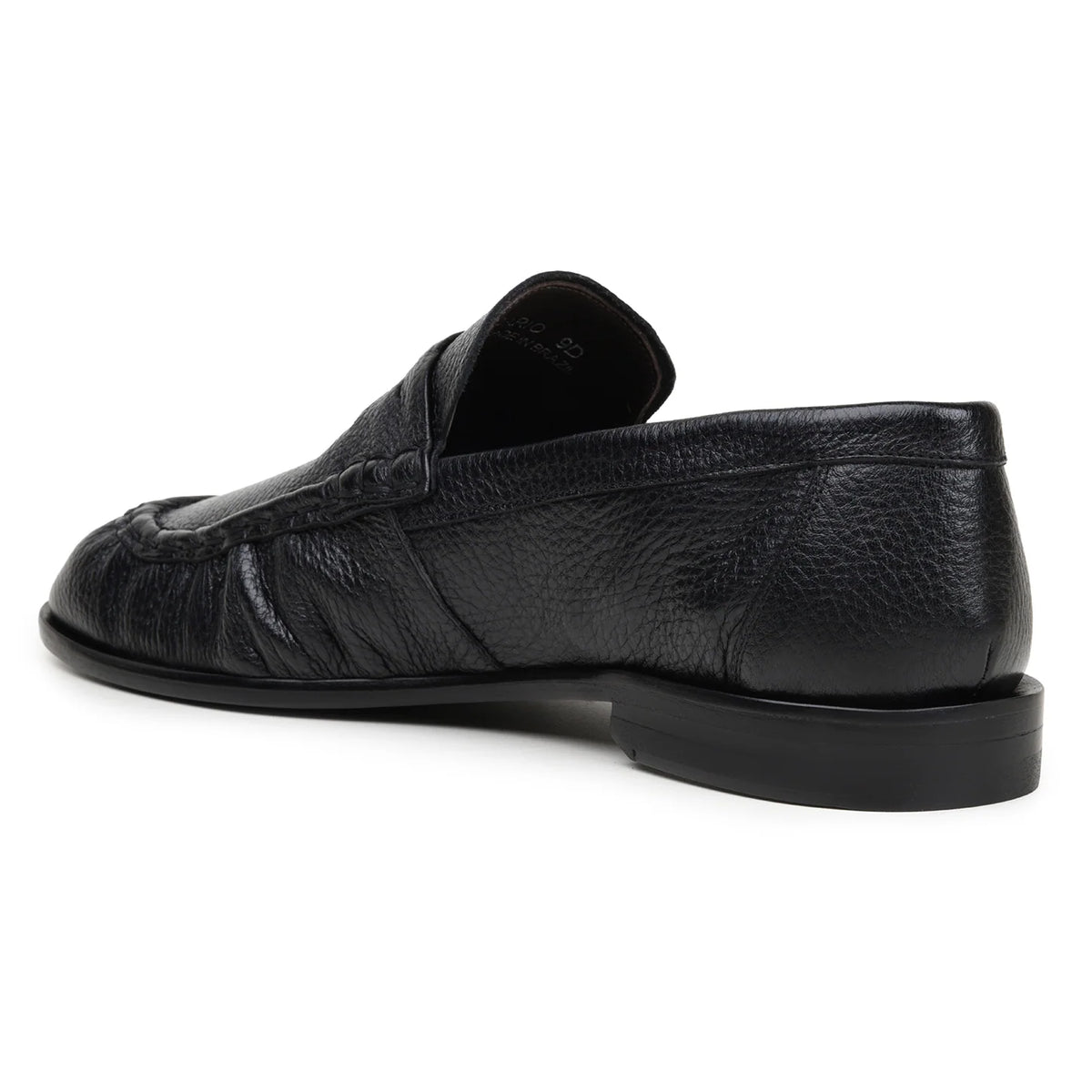 Pair of black Belvedere - Dario, Genuine Deerskin Upper Dress Shoe penny loafers with an unlined construction.