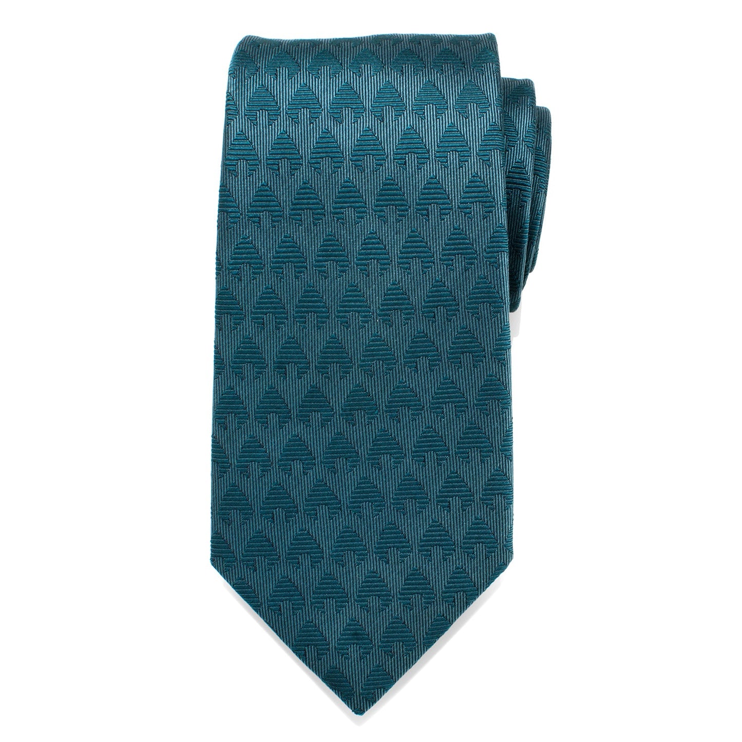 The DC Aquaman Men's Tie by Cufflinks.com features a teal silk geometric pattern—a stylish, subtle nod to Aquaman that makes it the perfect standout accessory for any DC Comics fan.
