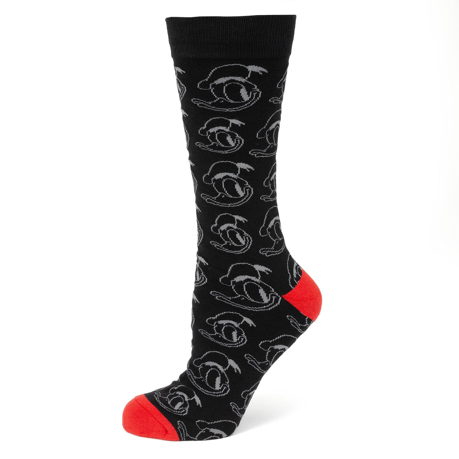 The Disney Donald Duck Patterned Black Socks and Mickey Mouse Blue Lapel Pin Gift Set by Cufflinks.com is perfect for any Disney enthusiast and makes a stylish addition to any gift collection.
