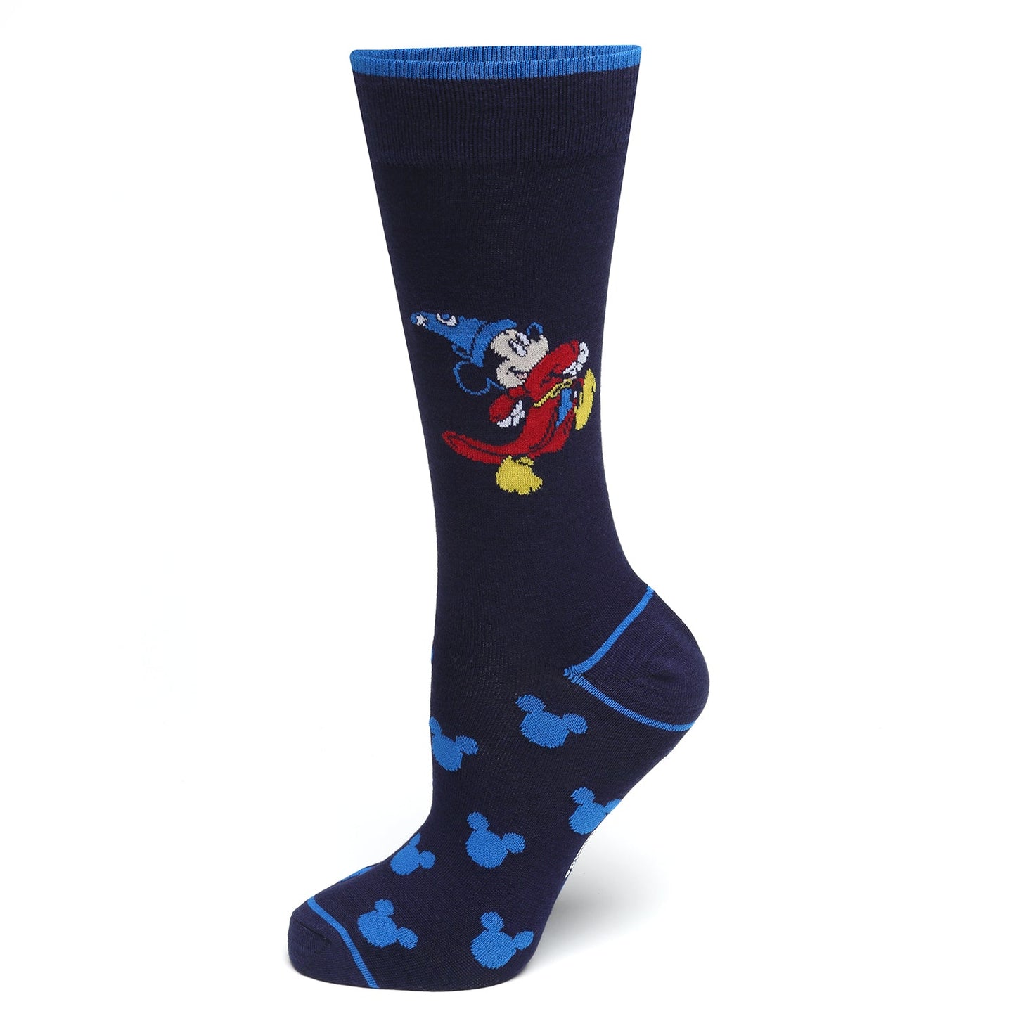 The Mickey's 90th Anniversary Gift Set by Cufflinks.com includes three pairs of classic-design Mickey Mouse socks in black, red, and blue, plus a square card—an ideal Disney gift for any fan.