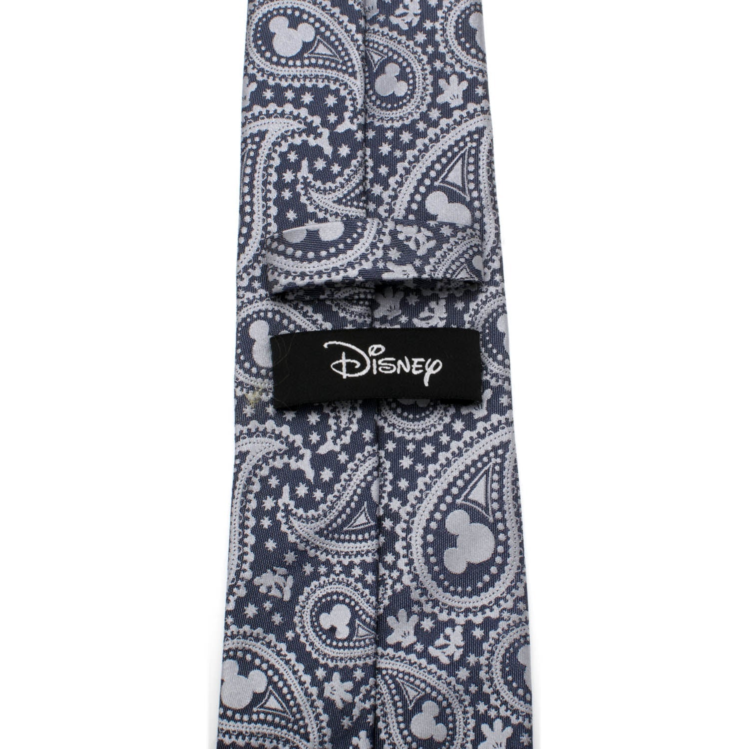 The Disney Mickey Mouse Gray Paisley Men's Tie by Cufflinks.com features a charming paisley pattern with subtle Mickey Mouse head silhouettes—perfect for any Disney collection.