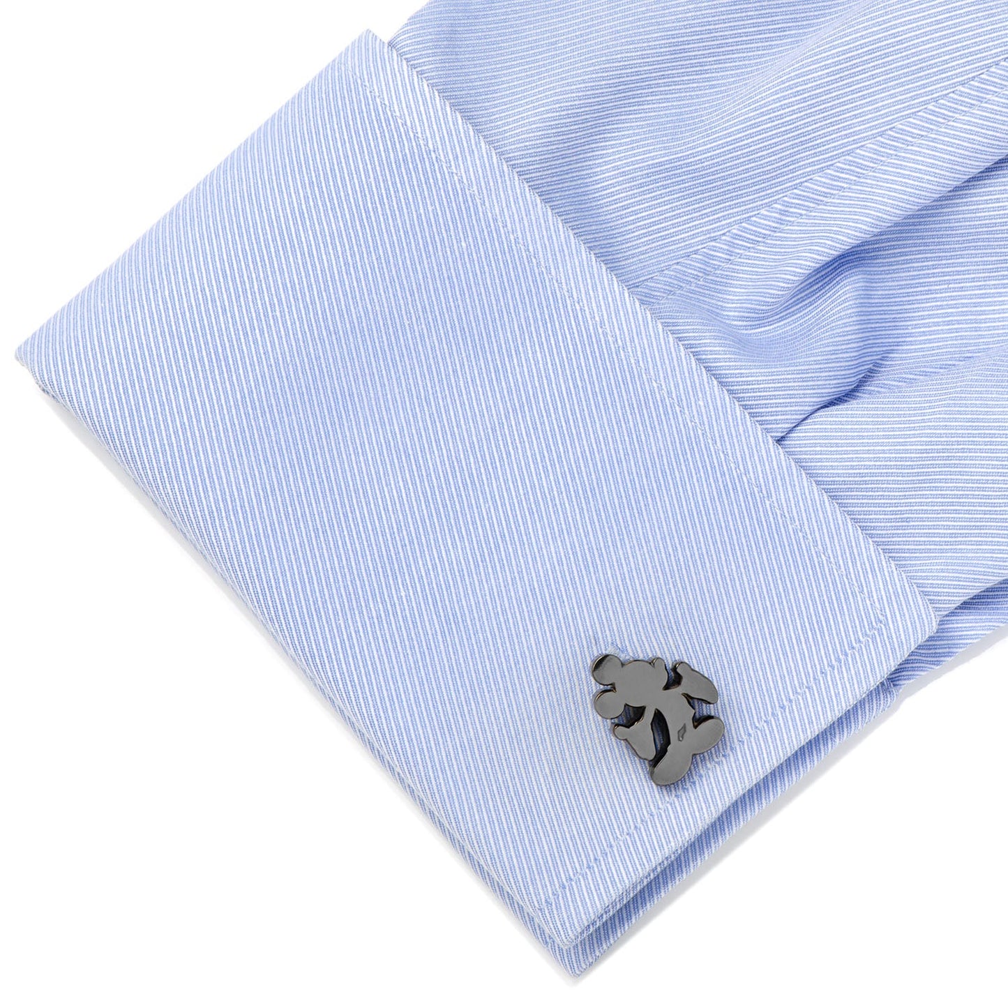 Disney Mickey Mouse Silhouette Cufflinks by Cufflinks.com feature one cufflink as a cartoon mouse shape and the other as his face on a circular base—ideal for any Mickey Mouse fan.