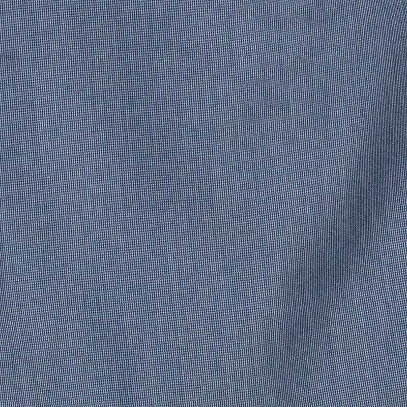 A mannequin showcases the Vinci Suits Regular Fit Smoke Blue Double Breasted 2 Piece Sharkskin Suit with Adjustable Waistband Pants DRK-5, paired with a white shirt and tie.