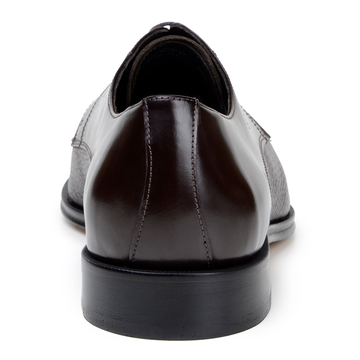 The BELVEDERE Alexander is a brown genuine Italian deerskin/calf dress shoe featuring a polished toe, textured midsection, low heel, and lace-up design, handcrafted in Brazil and displayed in side profile on a white background.