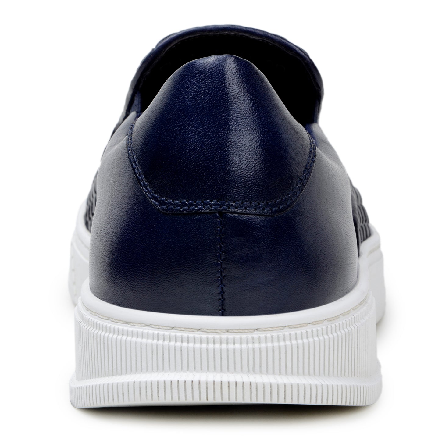 The BELVEDERE Belvedere - Fernando sneaker features a handwoven navy leather upper, white rubber sole, and is shown in a left side profile against a white background.