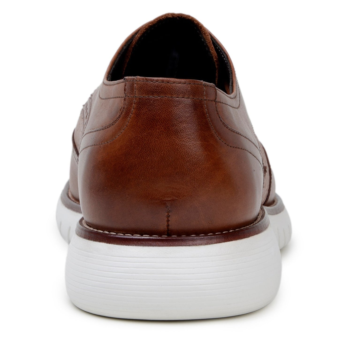 The BELVEDERE Belvedere - Enzo is a genuine leather shoe in Ant. Tan, featuring wingtip brogue detailing, cushioned insoles, white rubber soles, and lace-up closures.