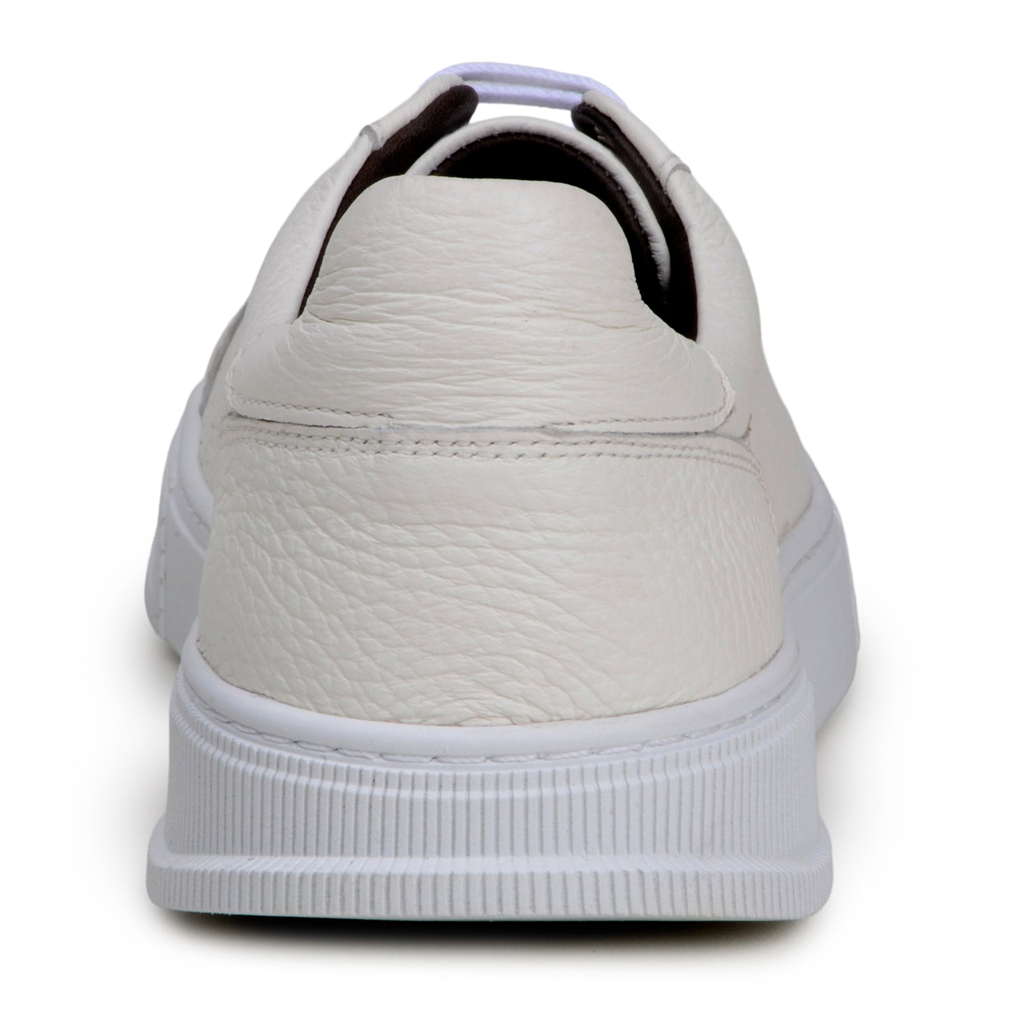 The BELVEDERE Belvedere - Matteo is a low-top sneaker in “Milk” with white laces and a textured genuine deerskin leather upper, shown from the side on a plain white background.