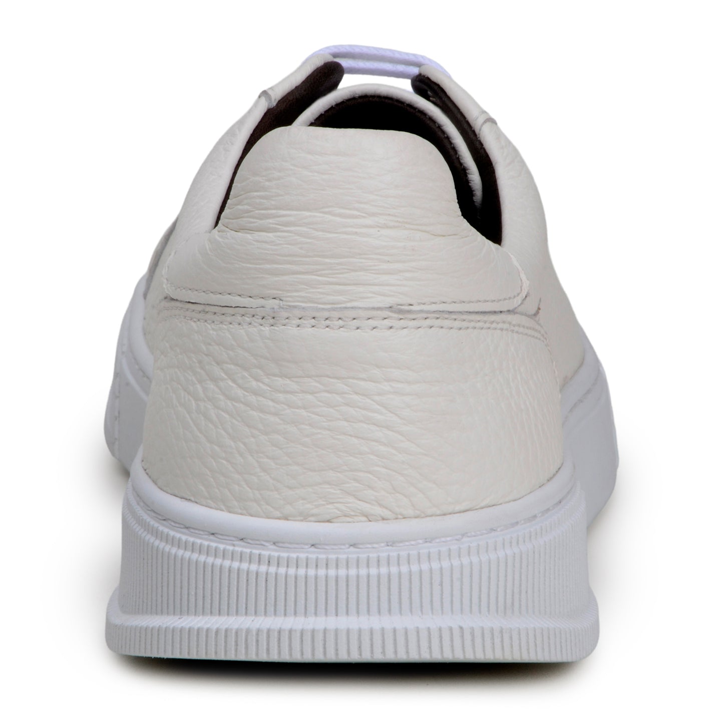 The BELVEDERE Belvedere - Matteo is a low-top sneaker in “Milk” with white laces and a textured genuine deerskin leather upper, shown from the side on a plain white background.