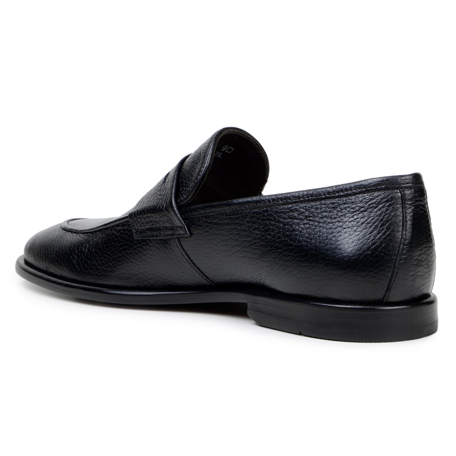 The BELVEDERE Nohr is a black genuine Italian deerskin dress shoe, shown in profile against a white background.