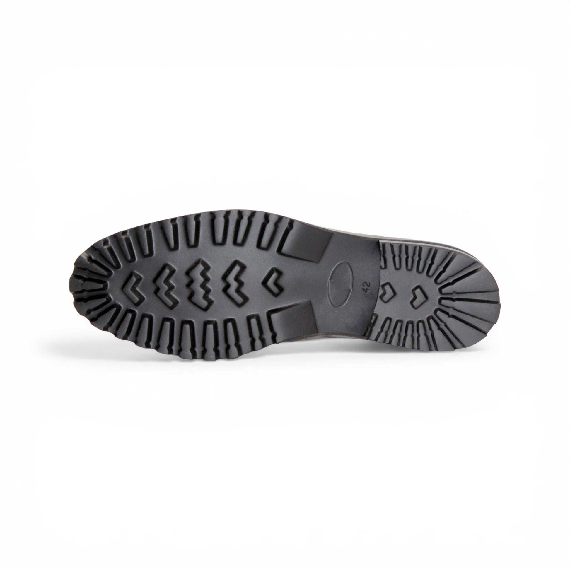 Emilio Franco EF363 Black loafer featuring a genuine Nabuk leather upper, metal bit detail, visible red inner lining, black rubber sole, and toe stitching, displayed on a white background.