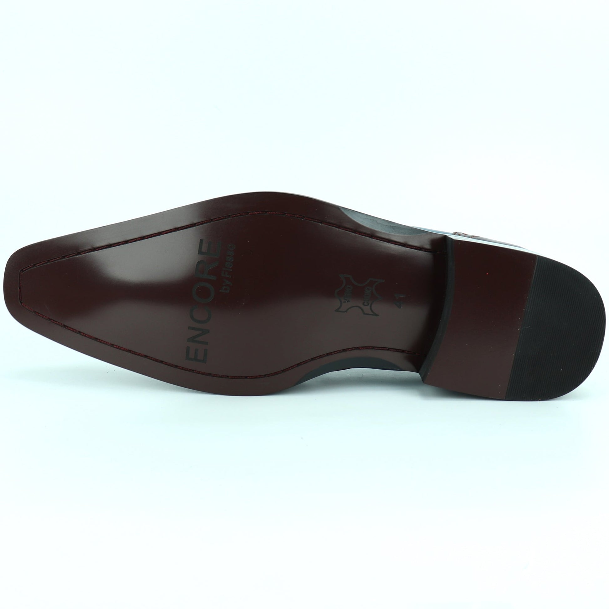 The FI-8705 Burgundy Blue Wing Tip With Tassel Encore by Fiesso features premium leather in burgundy and blue, classic brogue perforations, front tassels, and a black sole—perfect for elevating any outfit with Fiesso’s signature style.