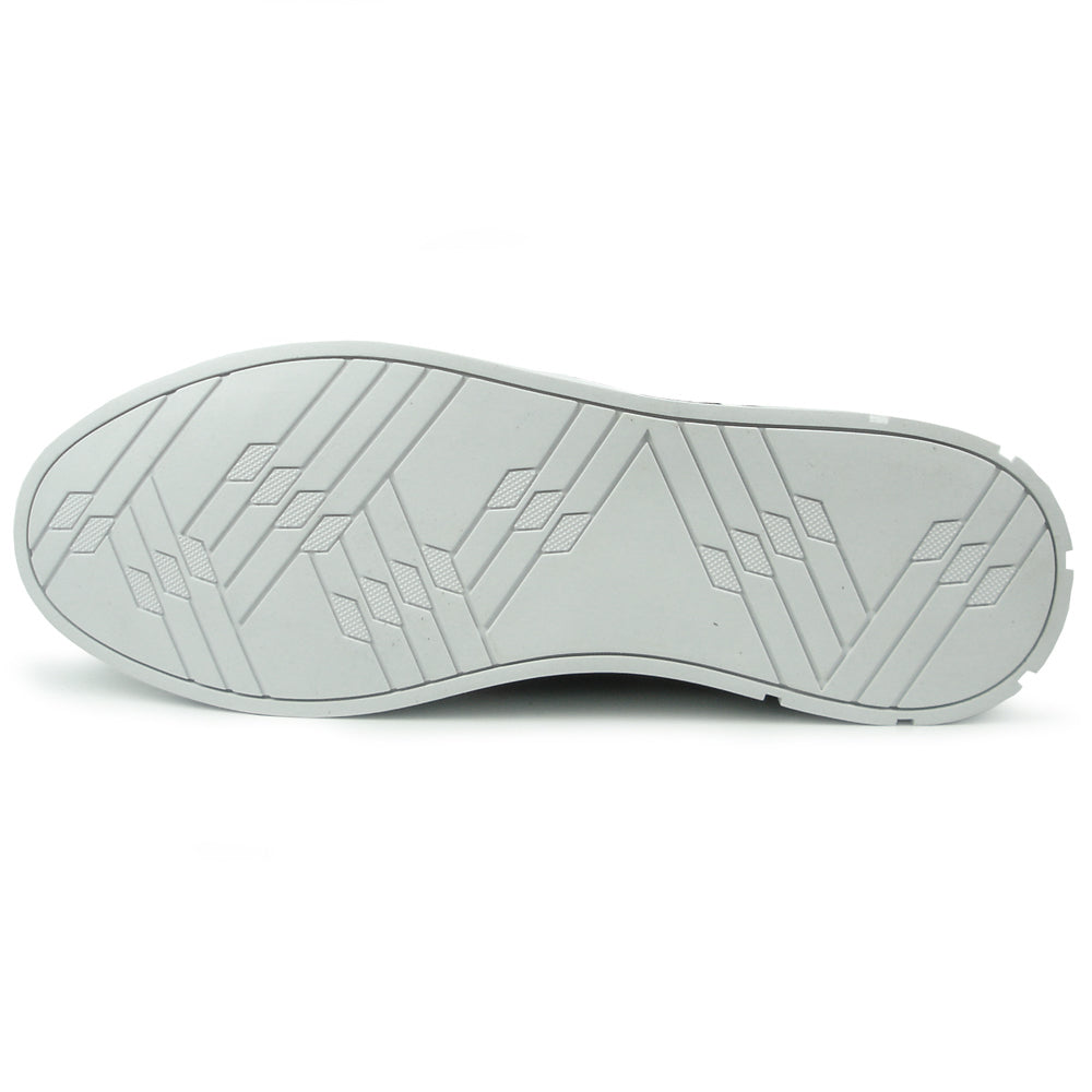 The FI-2346 Marilyn Monroe Print Slip on Low Cut Sneaker Encore by Fiesso features a classic Hollywood style Marilyn Monroe print, black upper, and white sole—an iconic, stylish men's fashion sneaker from the Fiesso brand.