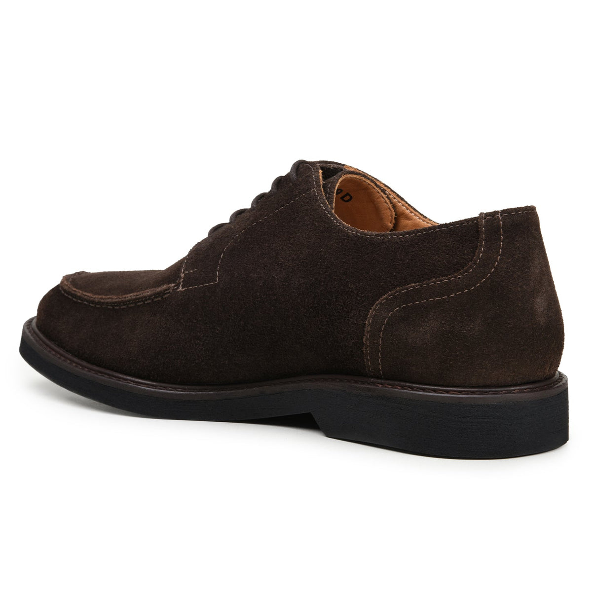 Belvedere - Franco, Suede Leather Upper Shoes in dark brown with a split-toe derby design and a thick black rubber sole.