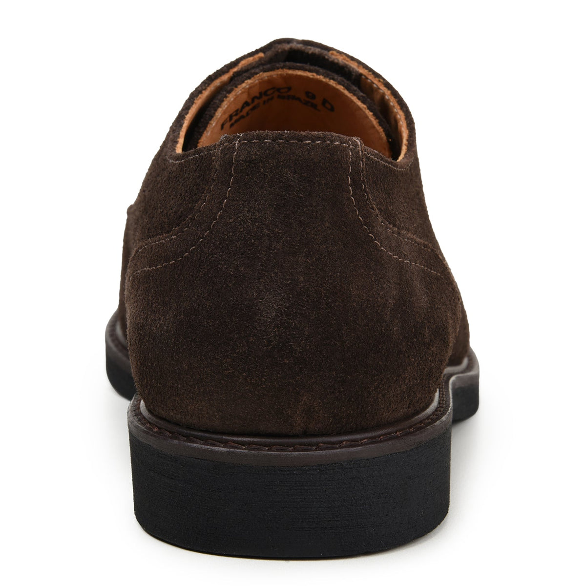 Belvedere - Franco, Suede Leather Upper Shoes in dark brown with a split-toe derby design and a thick black rubber sole.