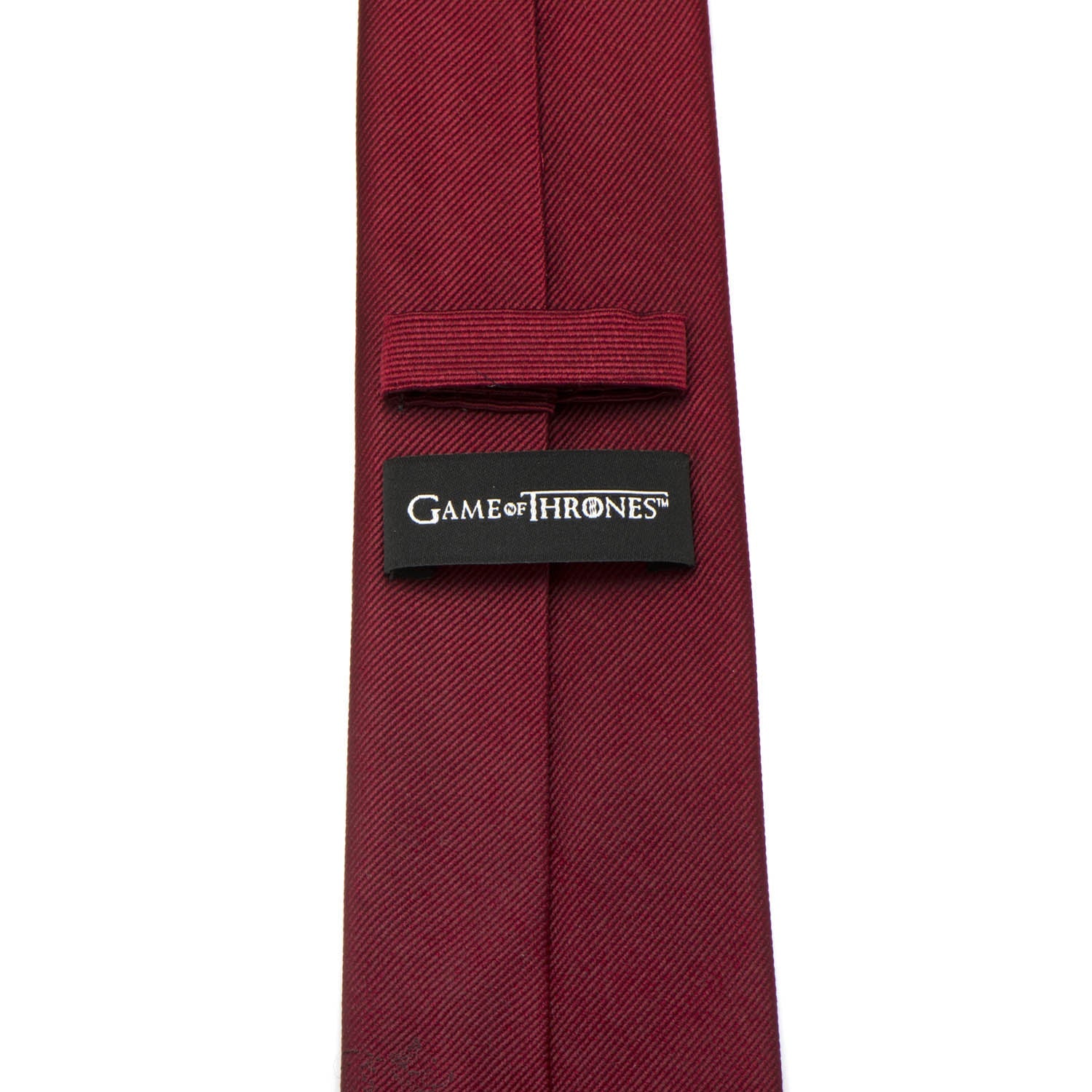 The Game of Thrones Lannister Lion Red Men's Tie by Cufflinks.com features a subtle embroidered lion, making it a sophisticated choice for fans.