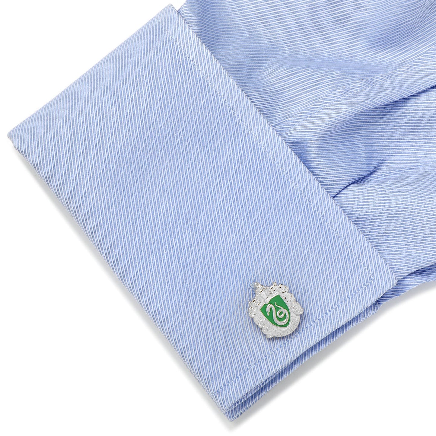 Add Hogwarts flair to your look with Harry Potter Slytherin Crest Cufflinks from Cufflinks.com, featuring the green serpent sigil and a sleek emblem—perfect for any Wizarding World fan.