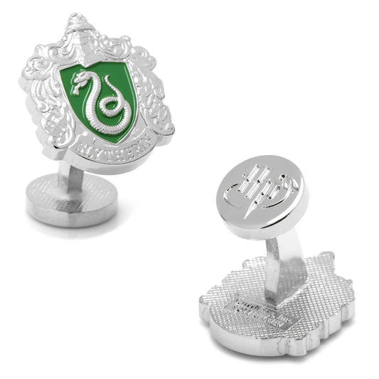 Add Hogwarts flair to your look with Harry Potter Slytherin Crest Cufflinks from Cufflinks.com, featuring the green serpent sigil and a sleek emblem—perfect for any Wizarding World fan.