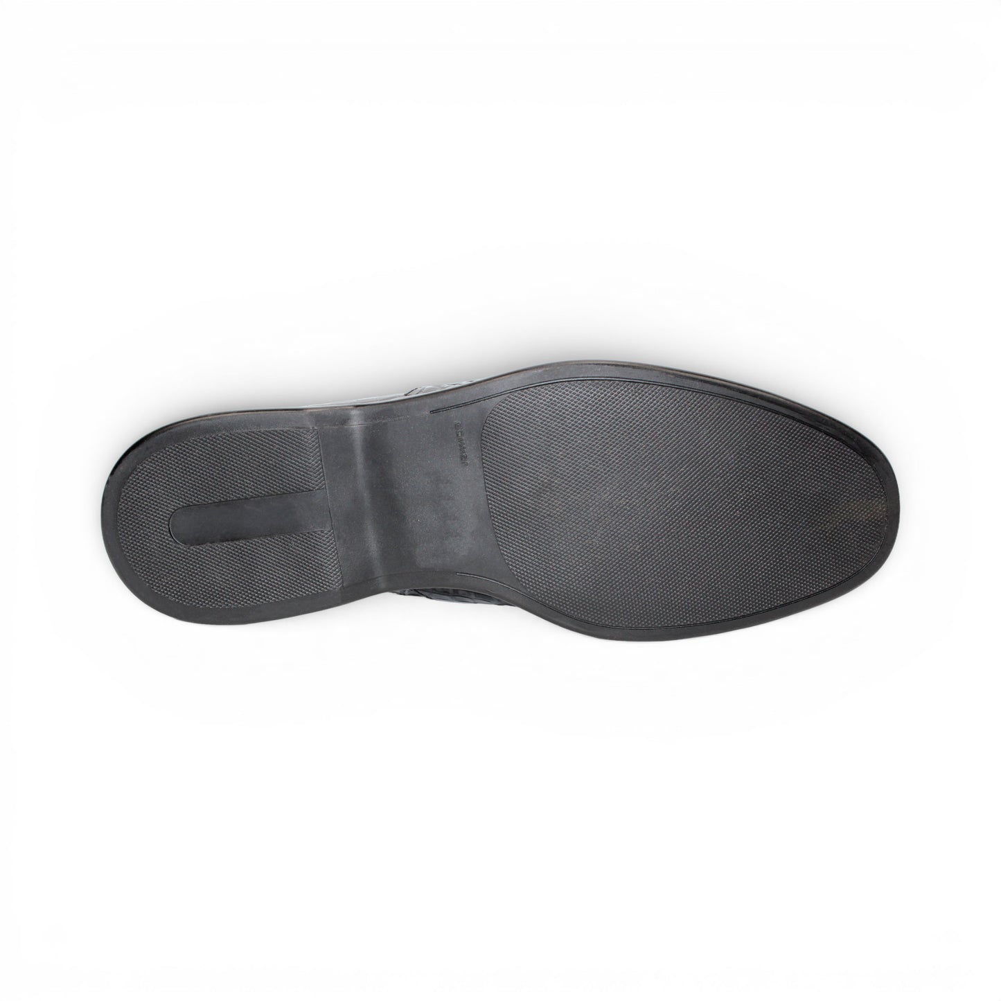 The Fennix Lance Nero/Grigio by Fennix of Italy is a black crocodile-pattern leather loafer, Italian-crafted for sophistication with a low heel and rounded toe, displayed in profile against a plain white background.