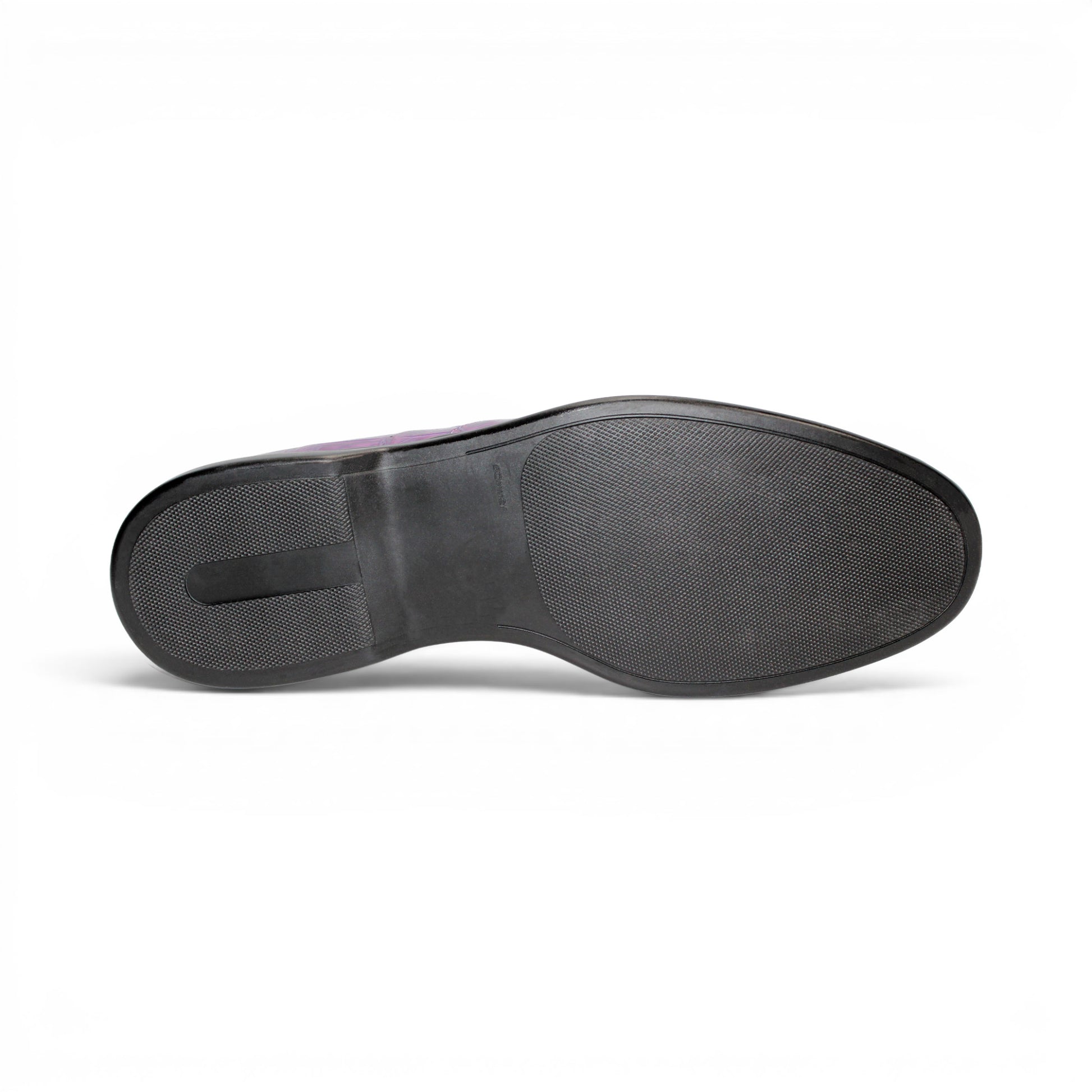 A single Fennix Lance Purple luxury men’s shoe by Fennix of Italy, crafted from genuine alligator leather with a black sole, is photographed in profile on a white background.
