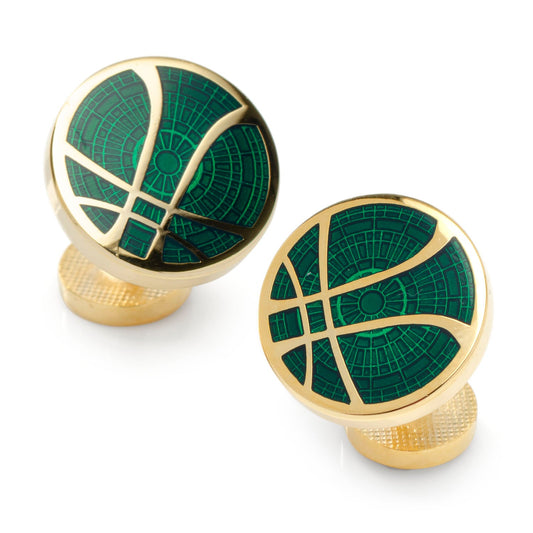 A pair of Marvel Doctor Strange Symbol Cufflinks by Cufflinks.com, featuring round gold-toned faces with green centers and the iconic Doctor Strange emblem on each.