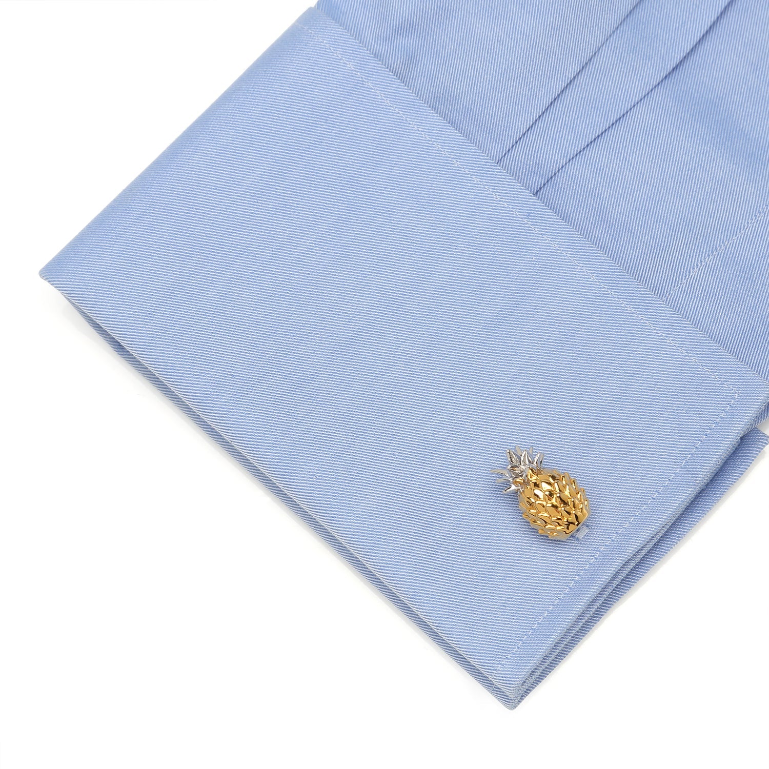 Add a playful touch to your look with Cufflinks.com's Pineapple 3D Cufflinks—featuring gold-colored bodies and silver-toned tops and backs.