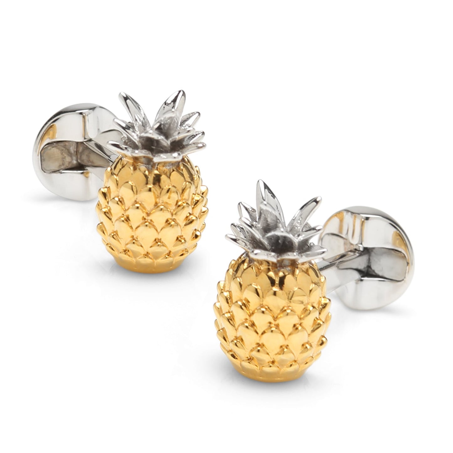Add a playful touch to your look with Cufflinks.com's Pineapple 3D Cufflinks—featuring gold-colored bodies and silver-toned tops and backs.
