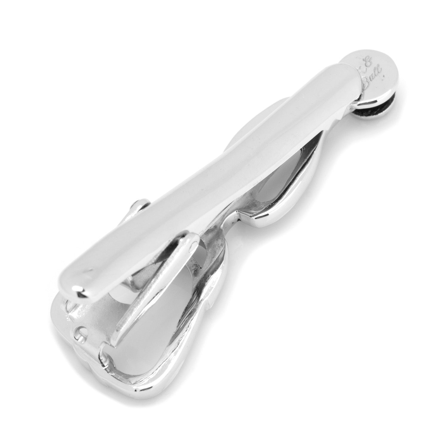 The Cufflinks.com Stethoscope 3D Tie Clip features a detailed stethoscope design, making it a unique gift for doctors or anyone who appreciates creative accessories, shown on a white background.