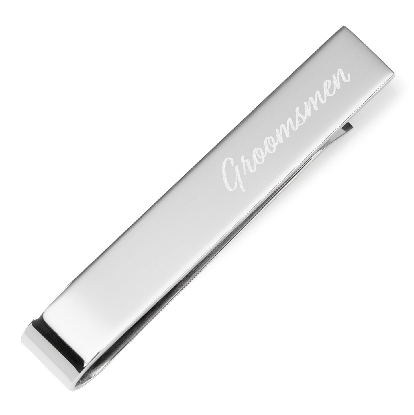 The Cufflinks.com Wedding Title Engravable Tie Bar, personalized with “Father of the Bride” and “March 15, 2025,” makes a thoughtful groomsmen gift or keepsake for your wedding day.
