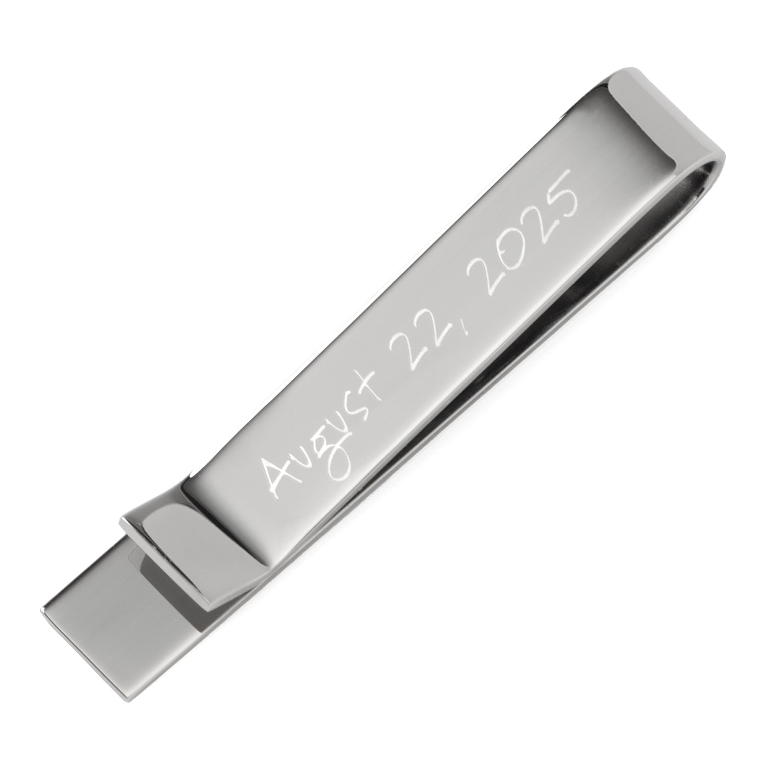 The Cufflinks.com Wedding Title Engravable Tie Bar, personalized with “Father of the Bride” and “March 15, 2025,” makes a thoughtful groomsmen gift or keepsake for your wedding day.