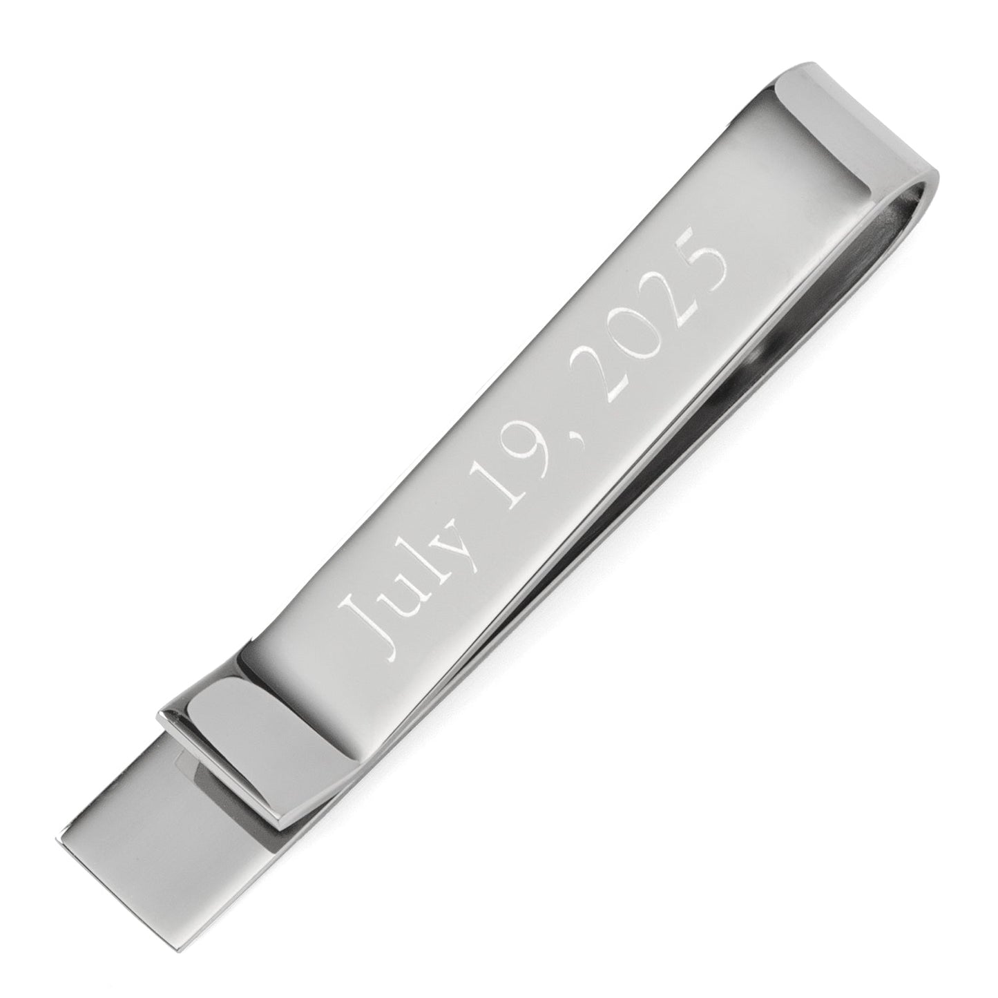The Cufflinks.com Wedding Title Engravable Tie Bar, personalized with “Father of the Bride” and “March 15, 2025,” makes a thoughtful groomsmen gift or keepsake for your wedding day.